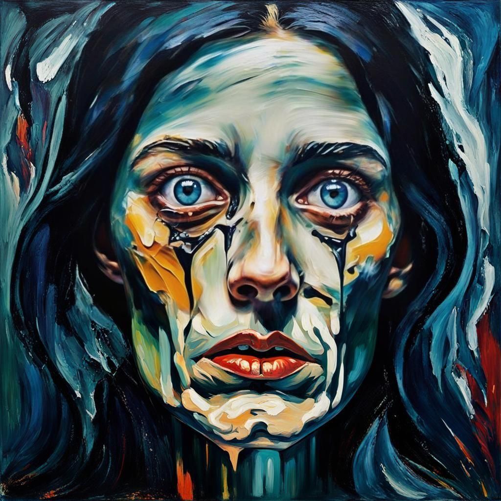 The canvas, once blank, now bore the visage of a woman, her ...