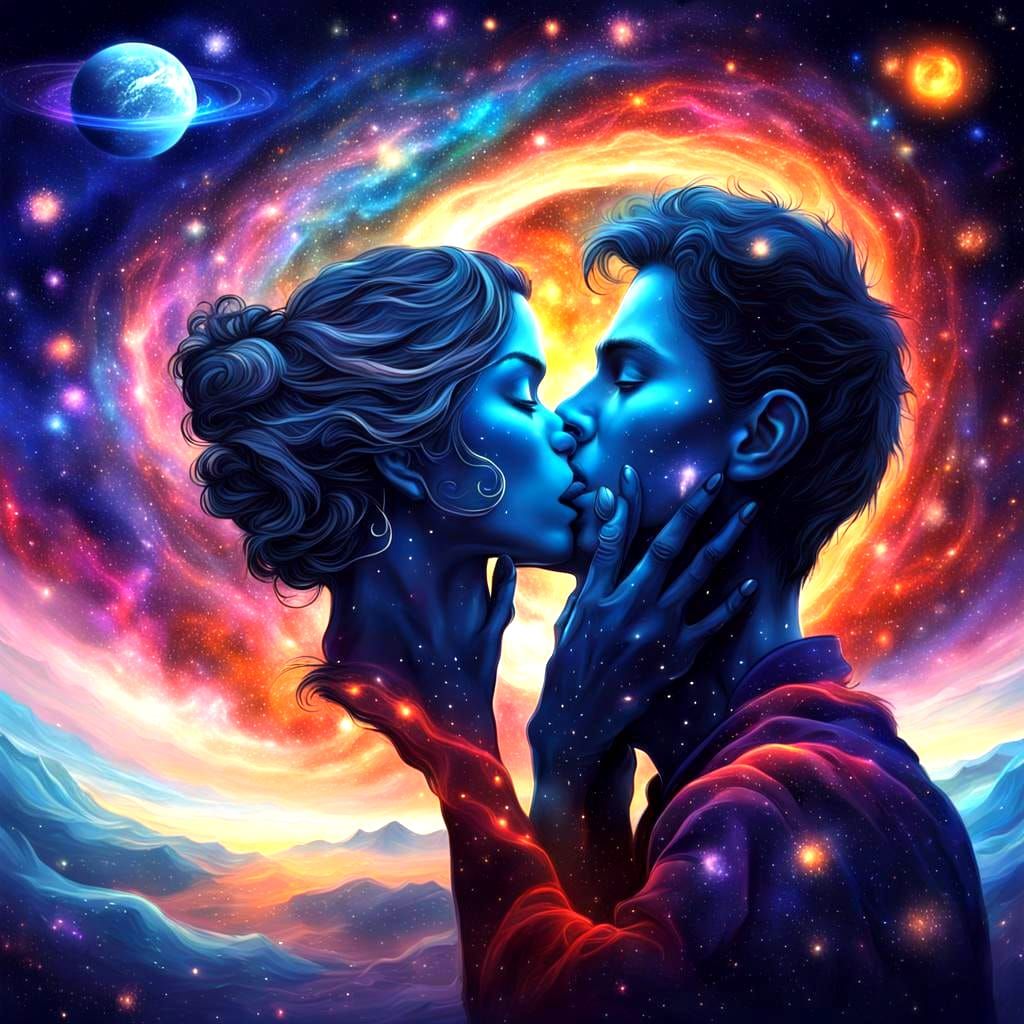Romantic Kiss Between Universe and Infinity