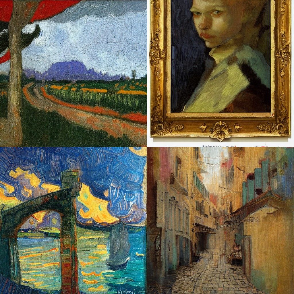 Dramatic Digital Portrait with Bold Brushstrokes