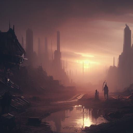 Post-Apocalyptic Dark Fantasy Concept Art
