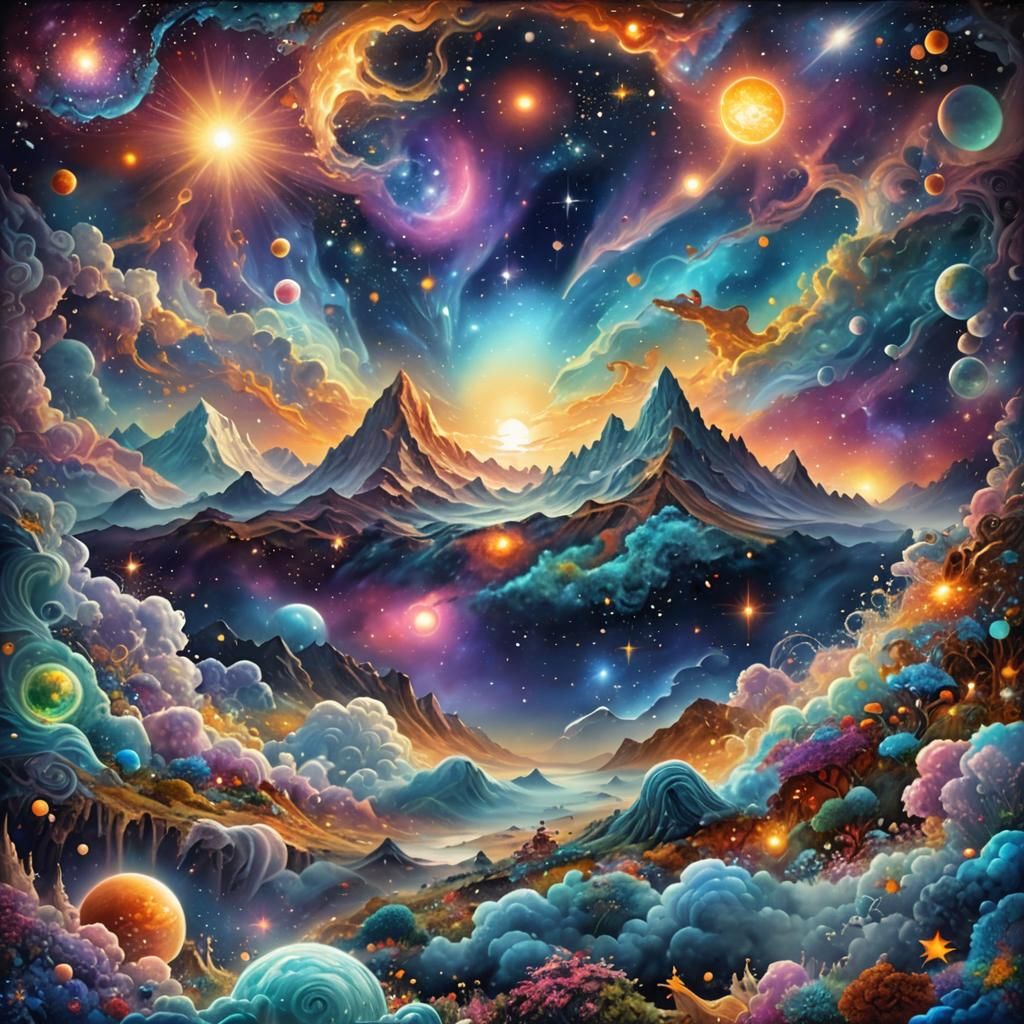 Cosmic Dreamscape: Surreal Digital Painting
