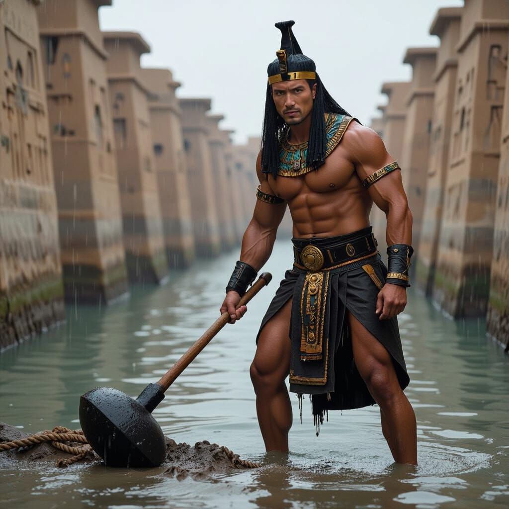 Chinese Scorpion King Digs Canal in Rain