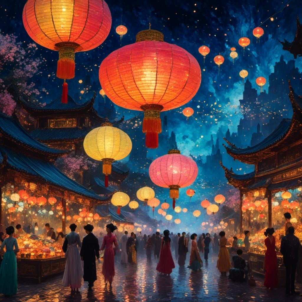 Fantastical Spring Festival in China: Digital Art