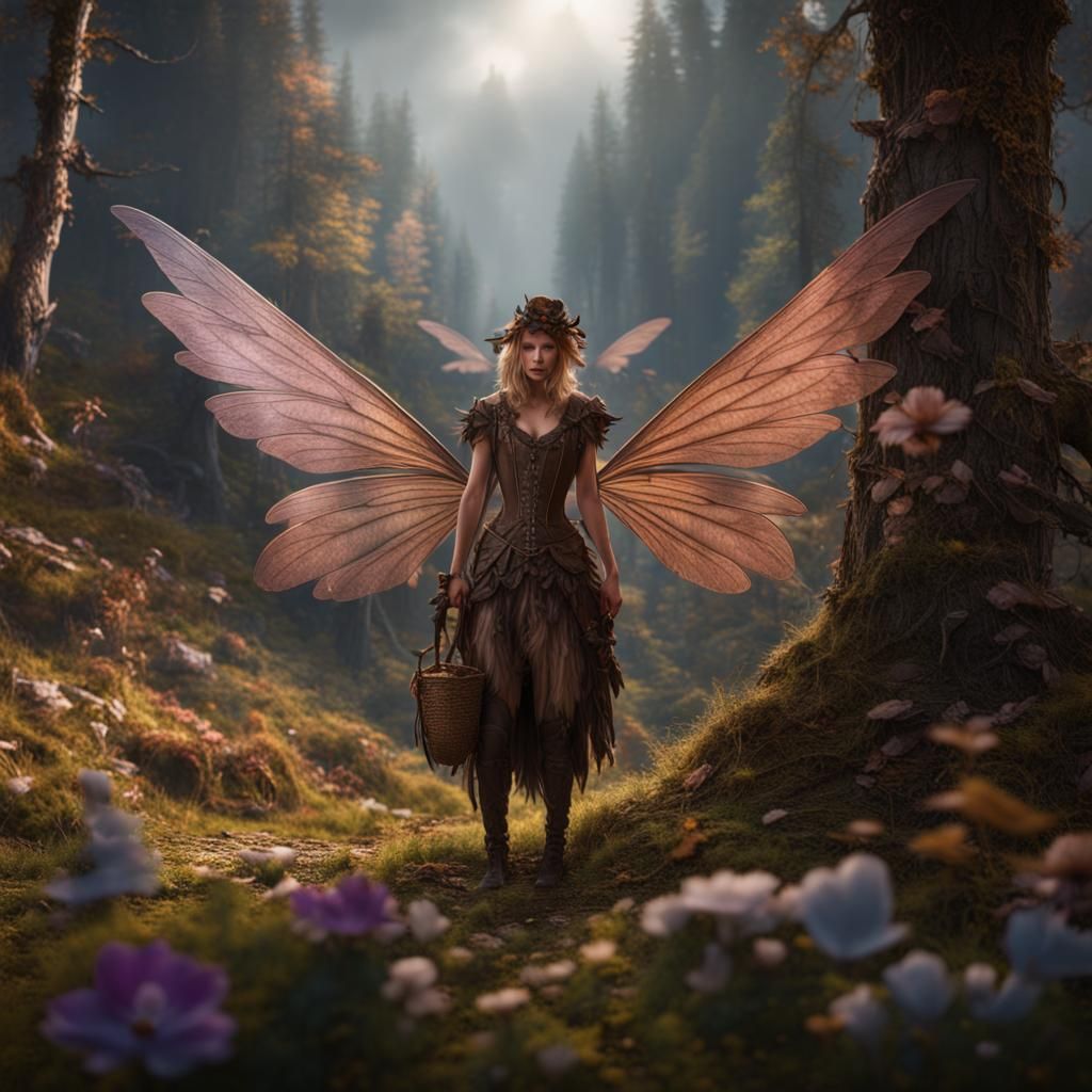 Fairies in Black Forest: Fantasy Concept Art