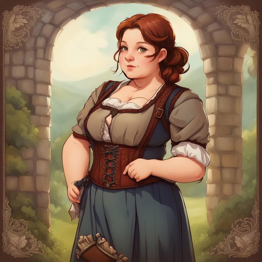 Fantasy Mother Figure in Medieval Style