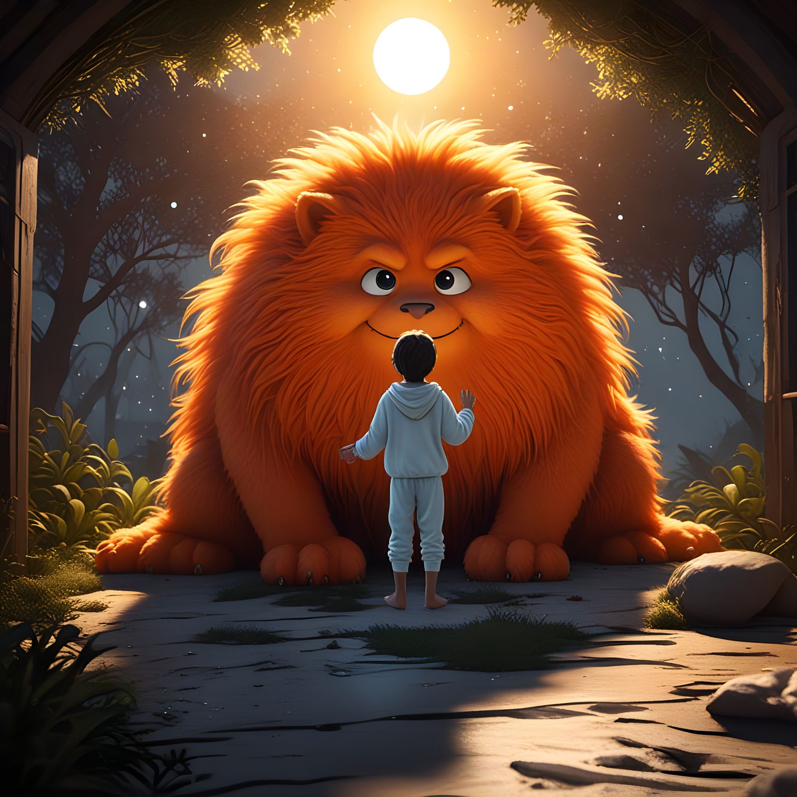 Child Wakes Giant Fluffy Sun