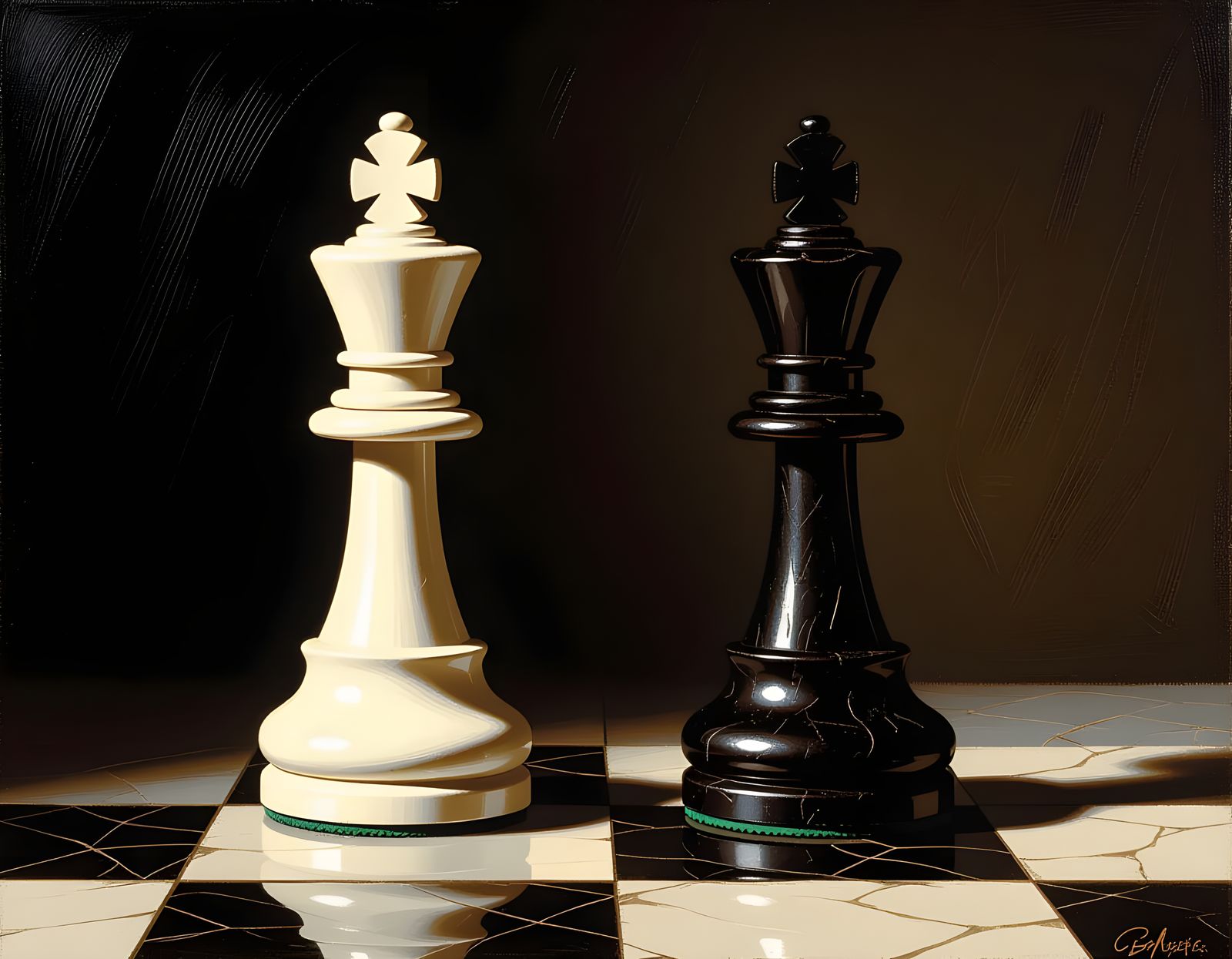 Chess Pieces: Good vs Evil in Renaissance Style
