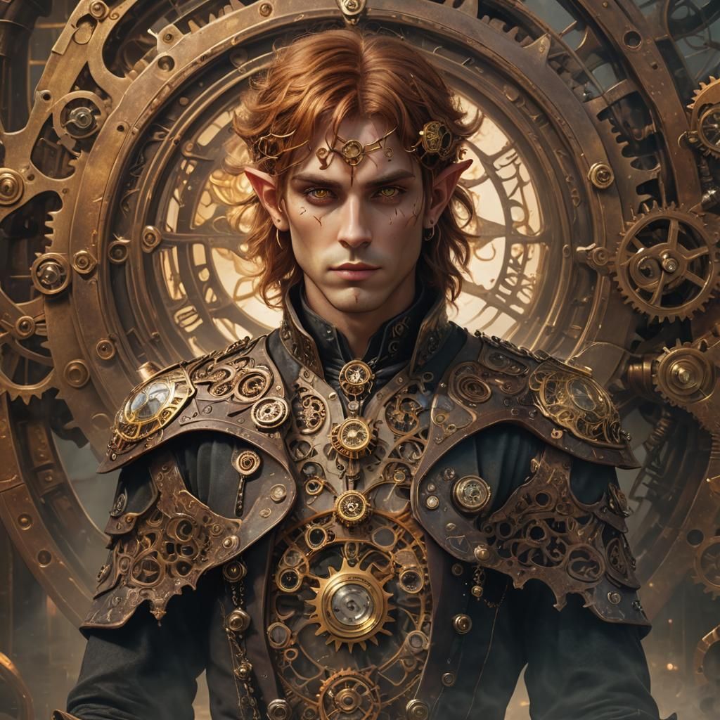 Steampunk Elf with Clockwork Accessories