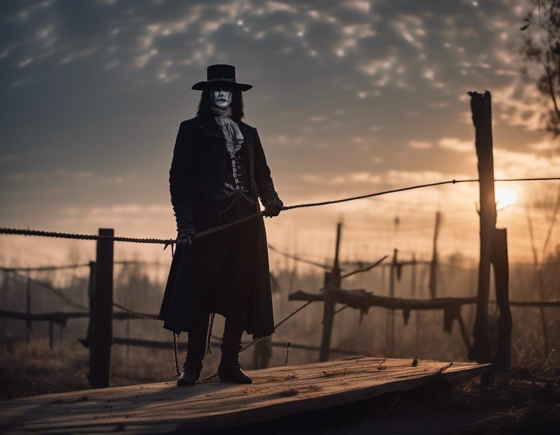 Dandy Highwayman on the Gallows at Sunrise