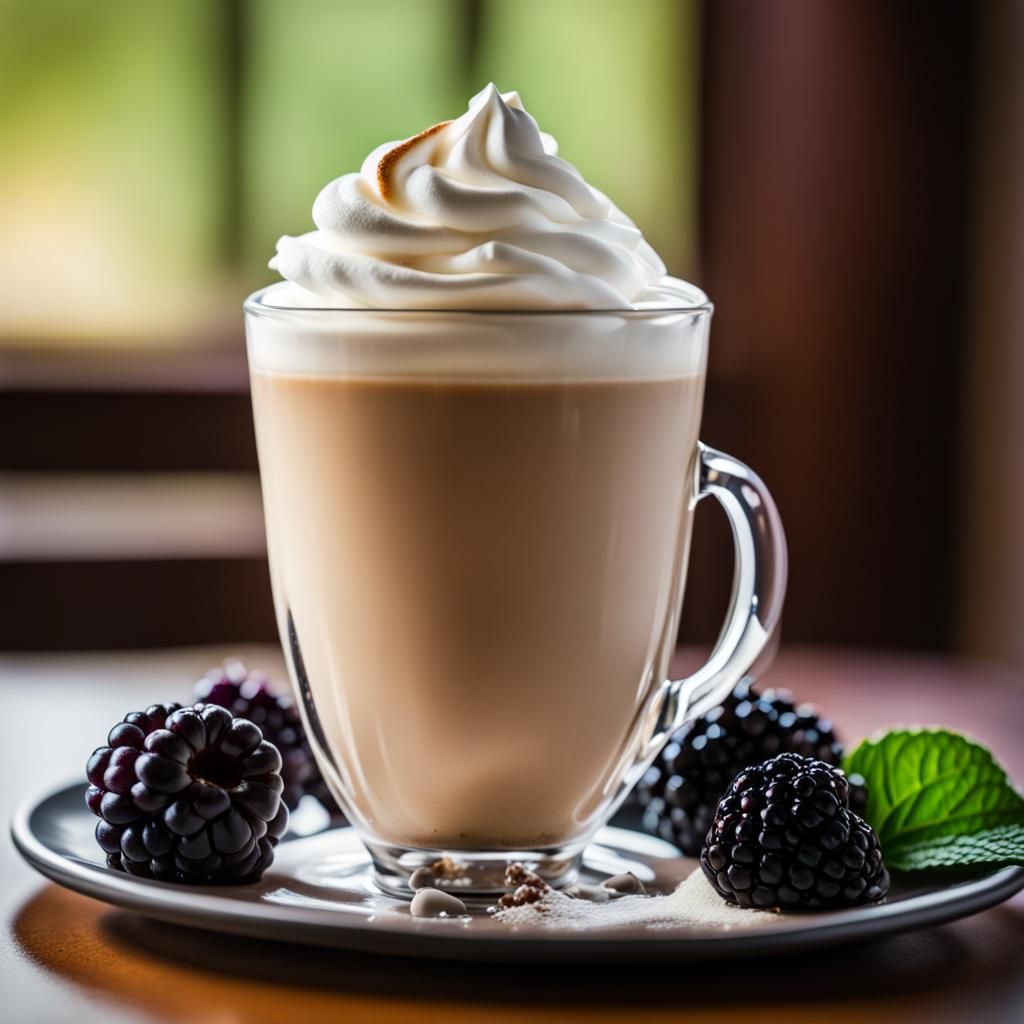Cafe Latte with Blackberry and Vanilla