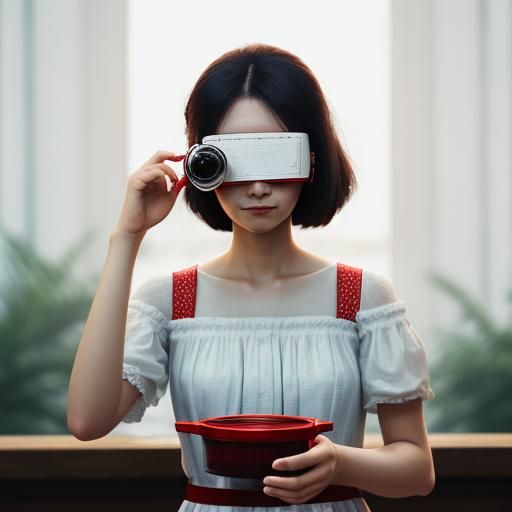 Blind Girl with Jar in Professional Photography