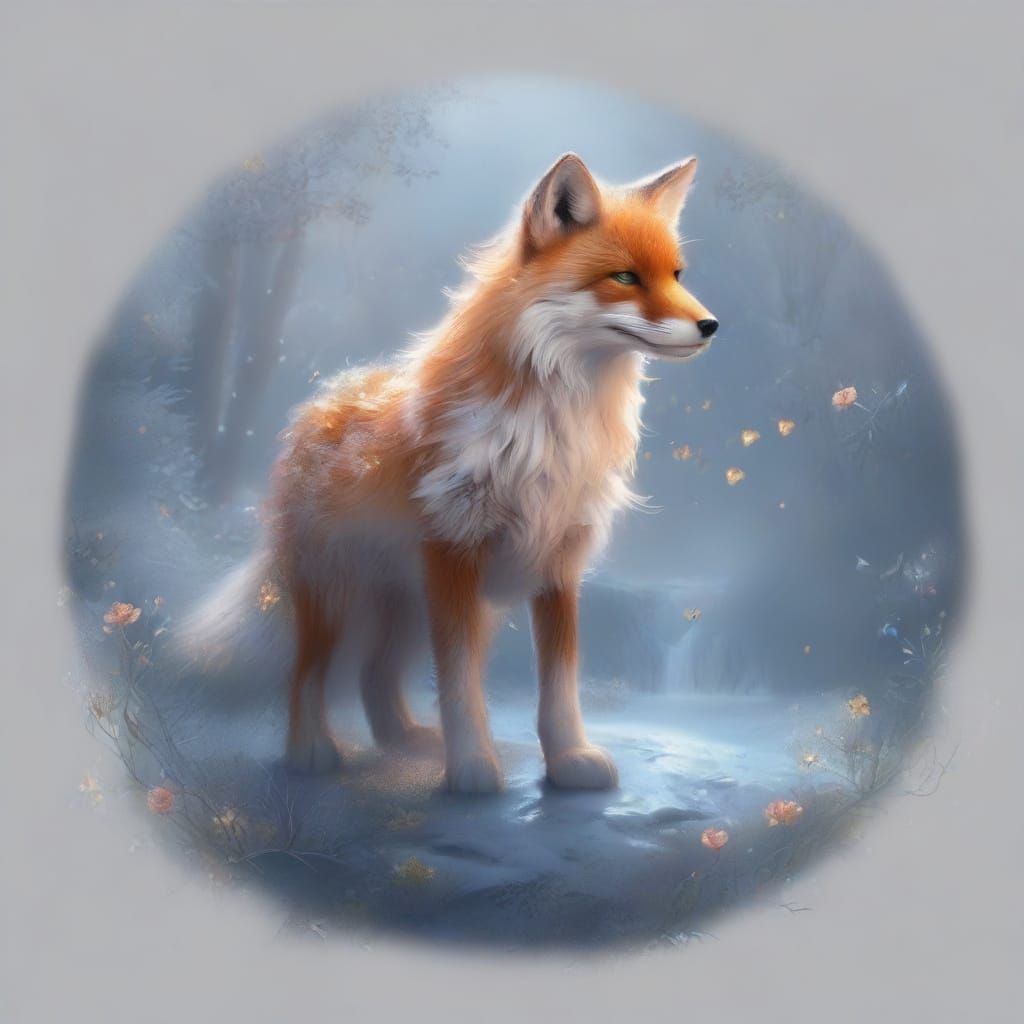 Mystical Fox in Ethereal Mist