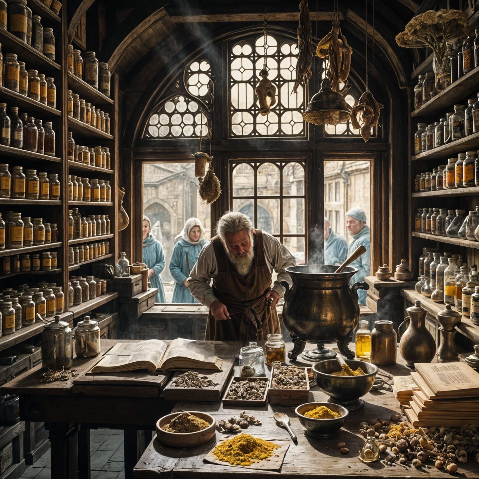 Medieval Apothecary in Detail