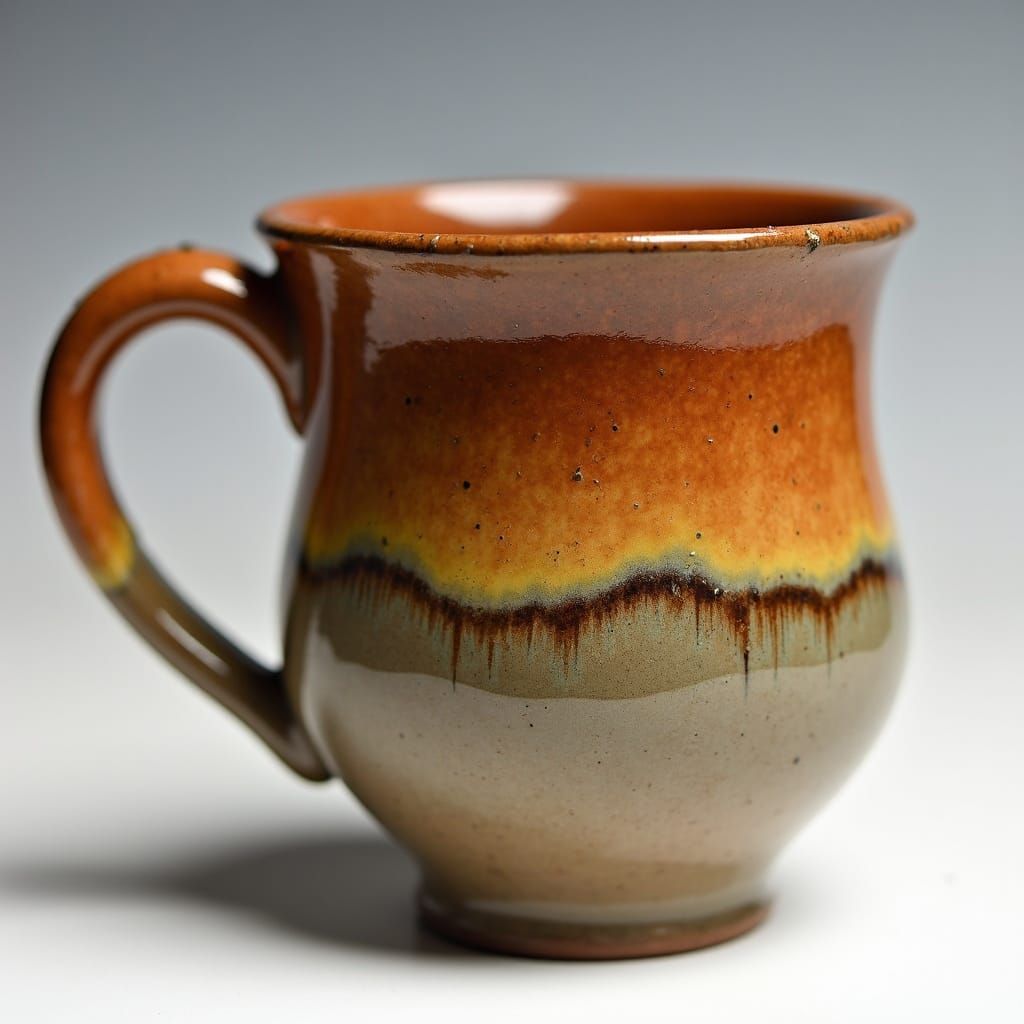 Earthy Vintage Glazed Coffee Mug in Ceramic Style