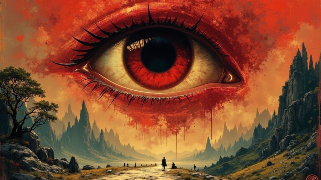 Giant Evil Eye Erupts Over Valley