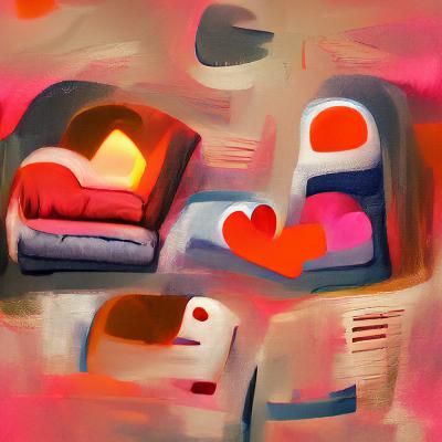 Warm Abstract Depiction of Love and Togetherness