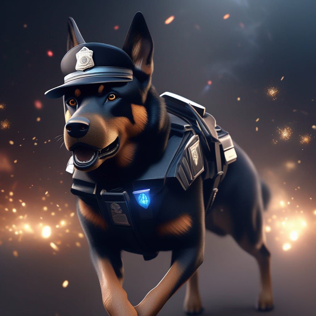 3D Police Dog Chase Scene in Unreal Engine
