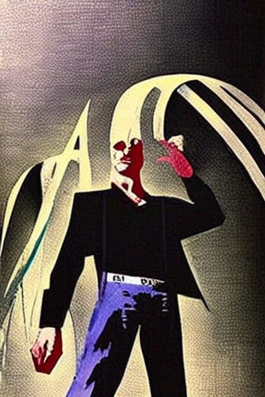 Surreal Mixed Media Art in Comic Book Style