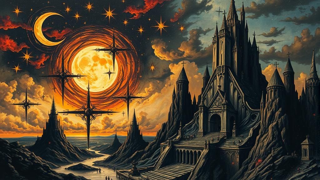 Surreal Pre-Apocalyptic Landscape in Dystopian Style