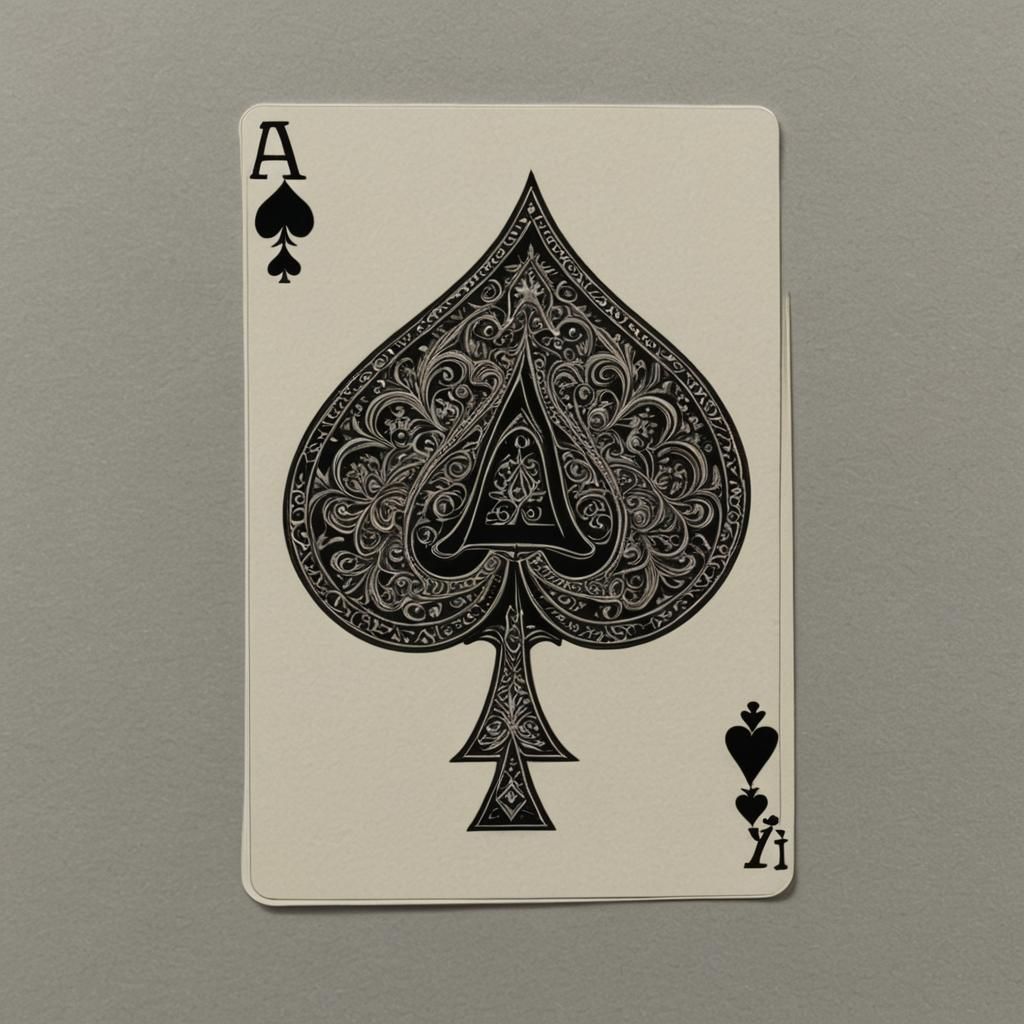 AI-Generated Ace of Spades Playing Card