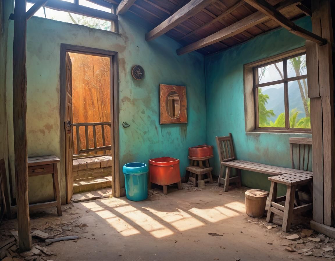 Minimalist Empty Room Digital Painting