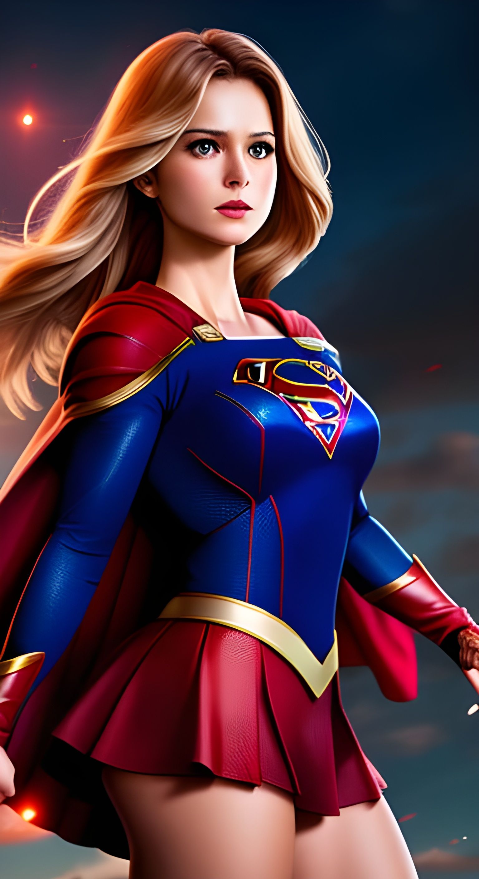 Supergirl Digital Painting Artwork