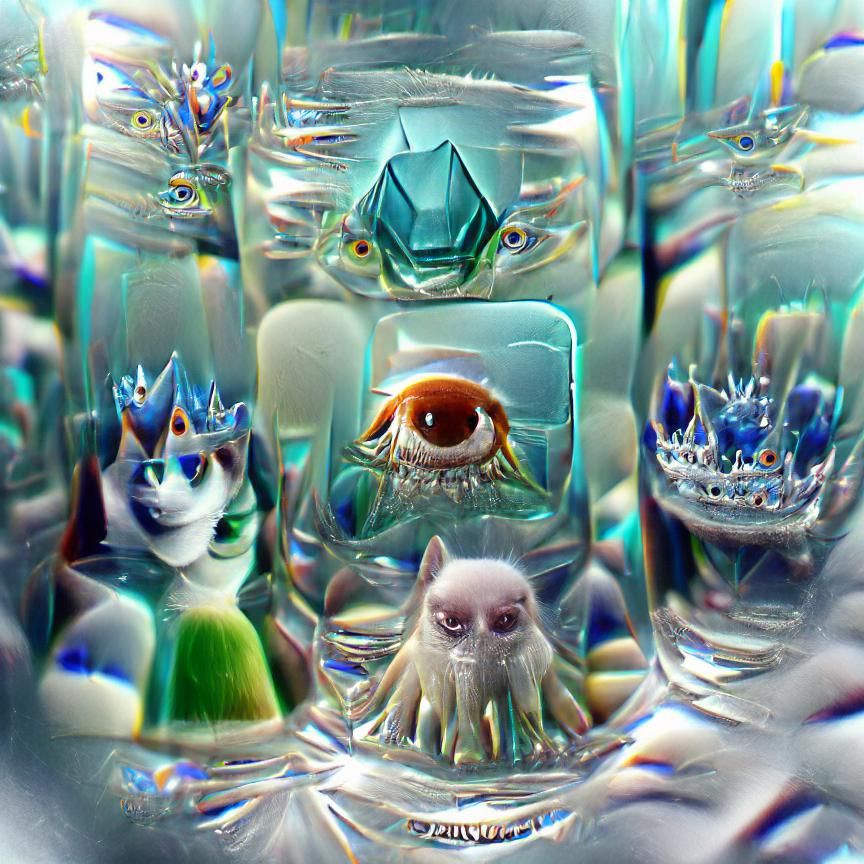 Crystalline Sea with Throne and Ocular Creatures