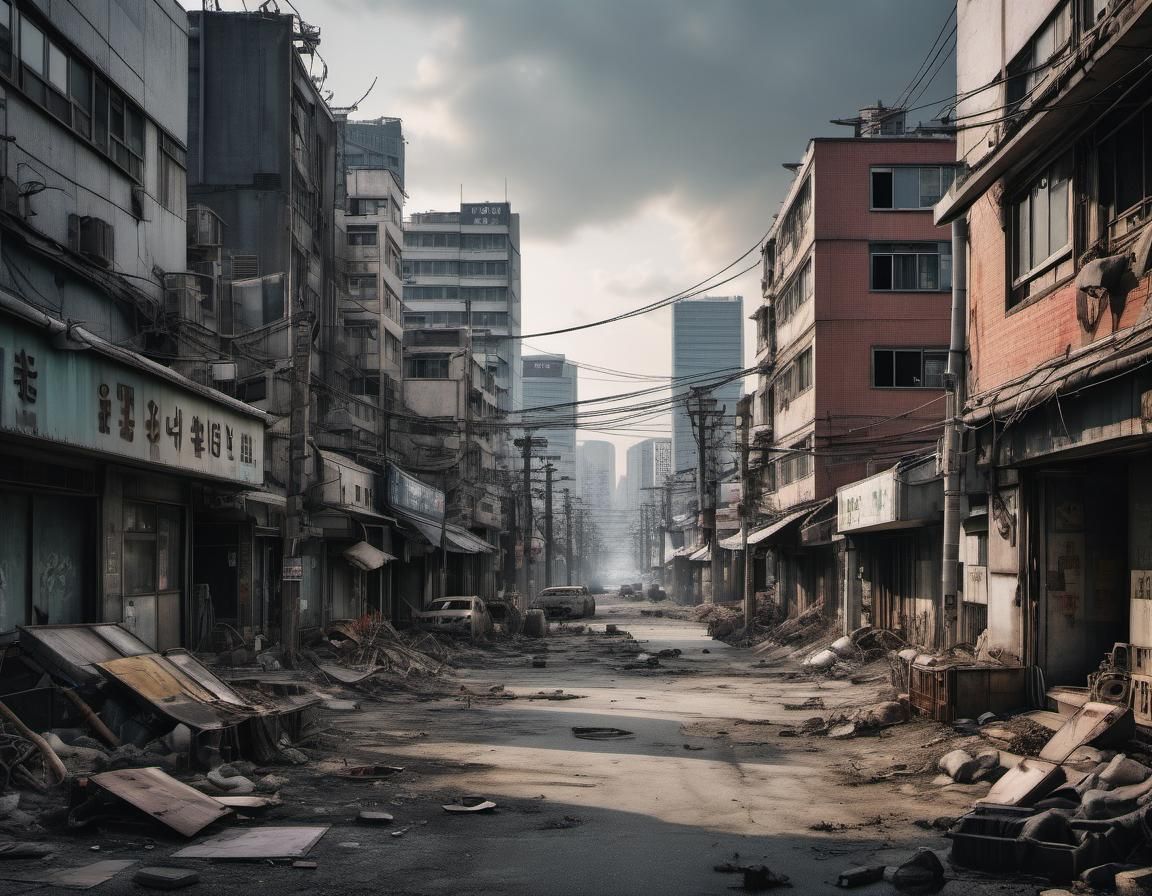 Post-apocalyptic city of Seoul.