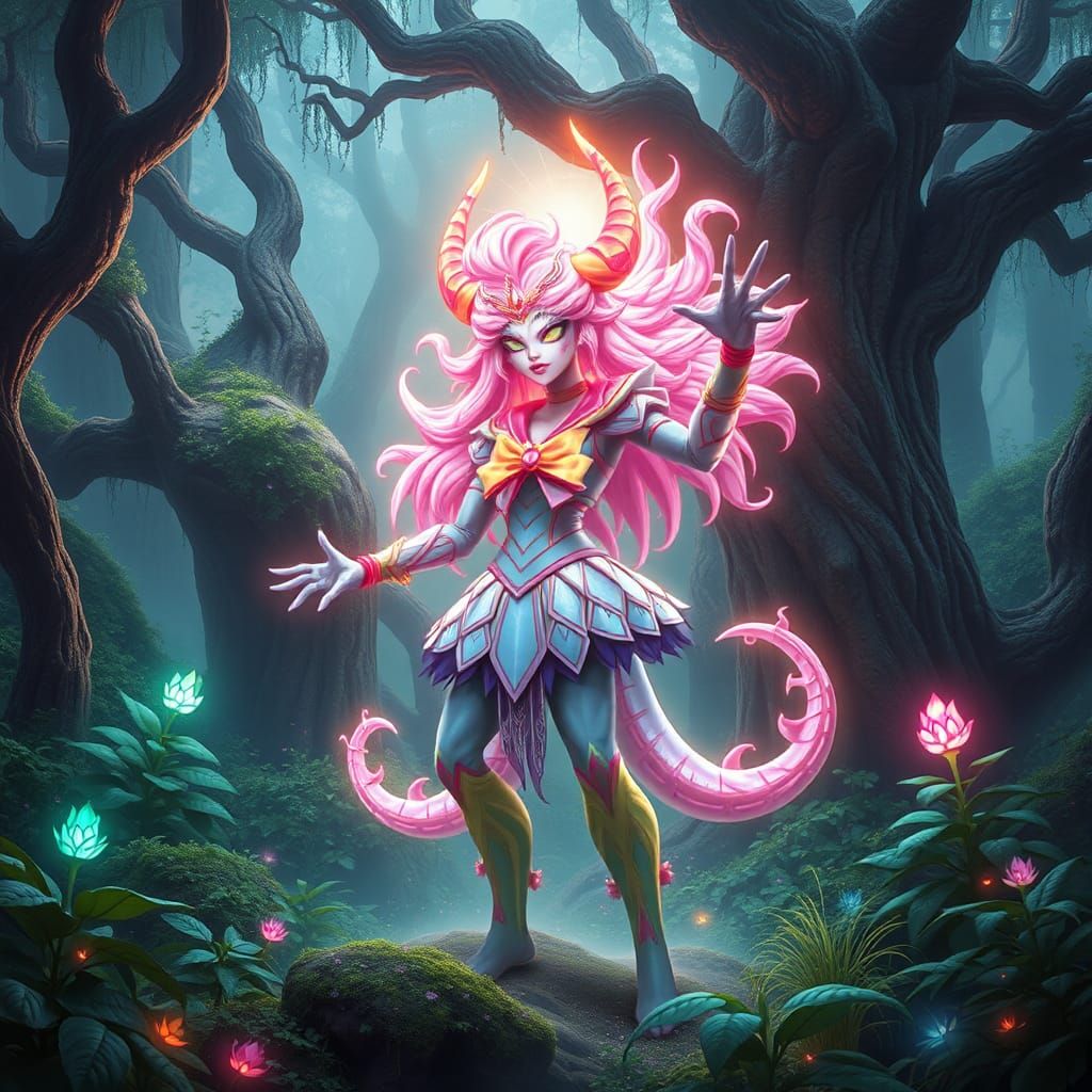 Mystical Sailor Moon Monster in a Magical Forest