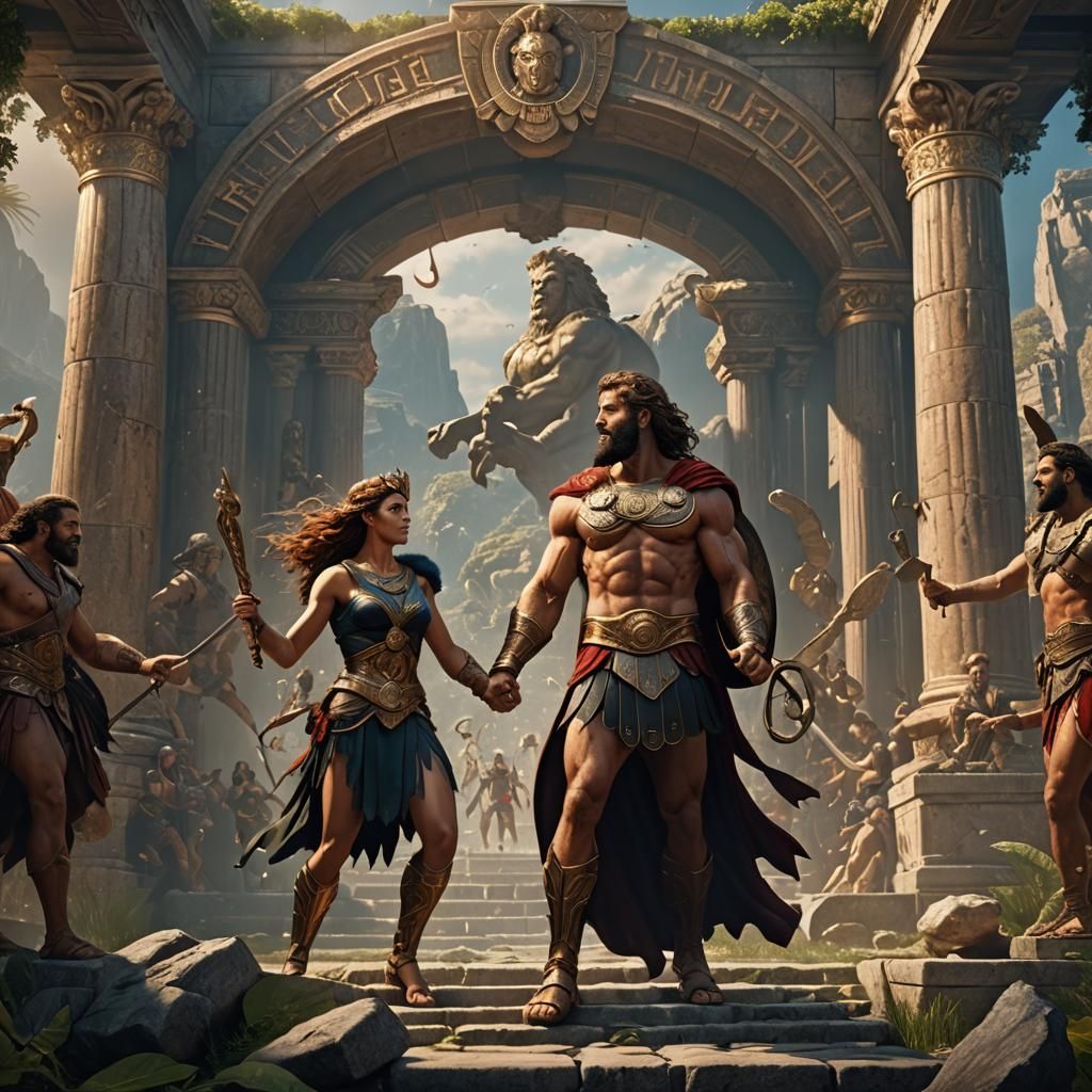 Hercules and Hippolyta: Fantasy Art