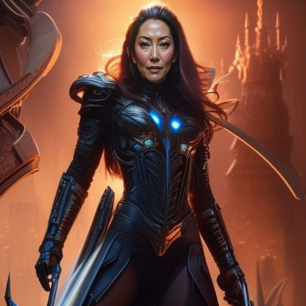 Michelle Yeoh Portrait as Hyper-Realistic Digital Art