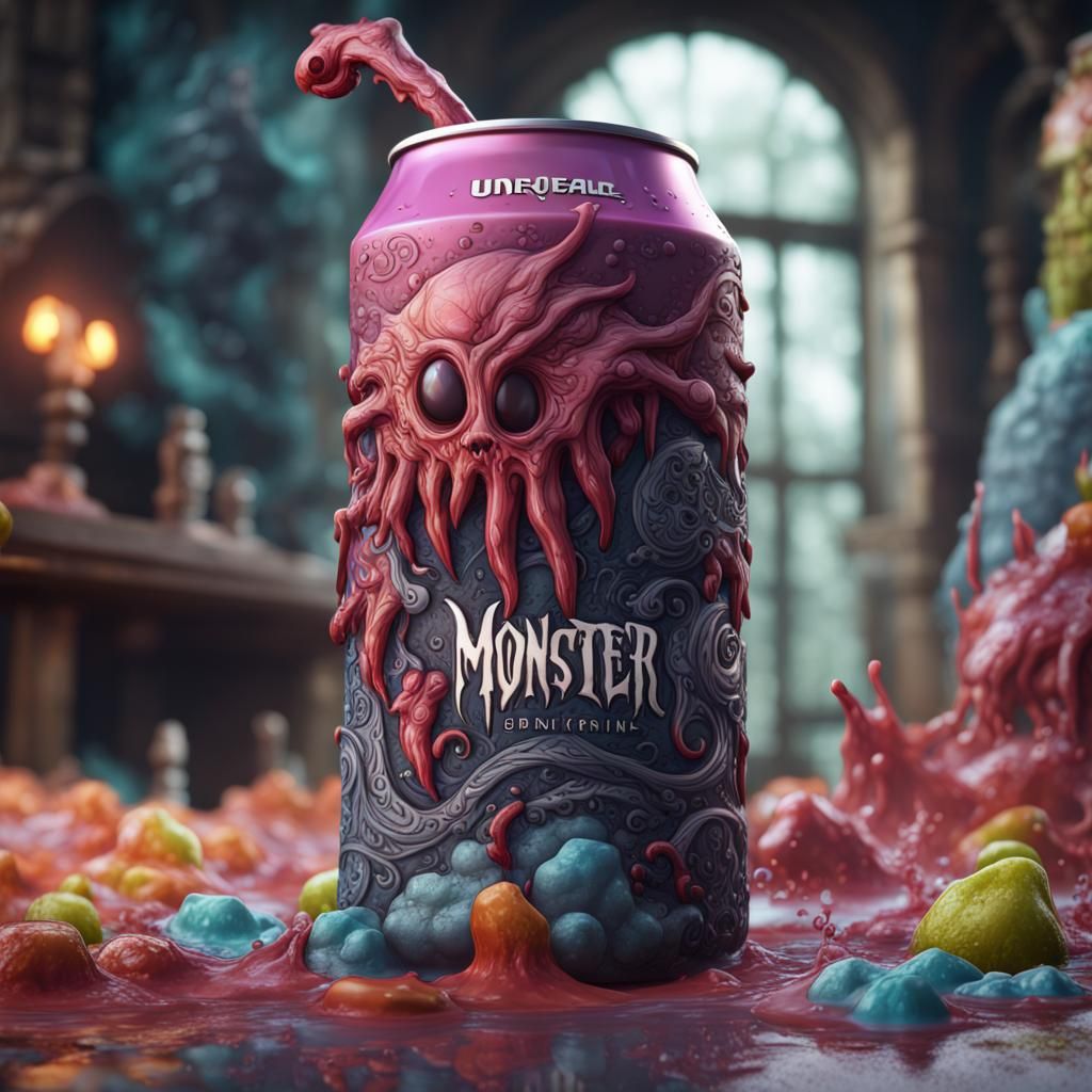 Detailed Matte Painting of a Monster Drink