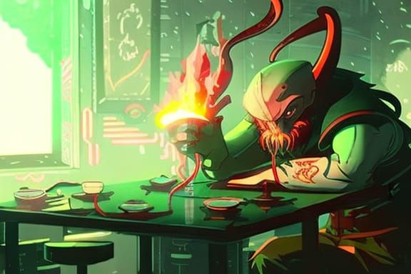 Cthulhu's Ramen: A Sovietpunk Tokyo Night