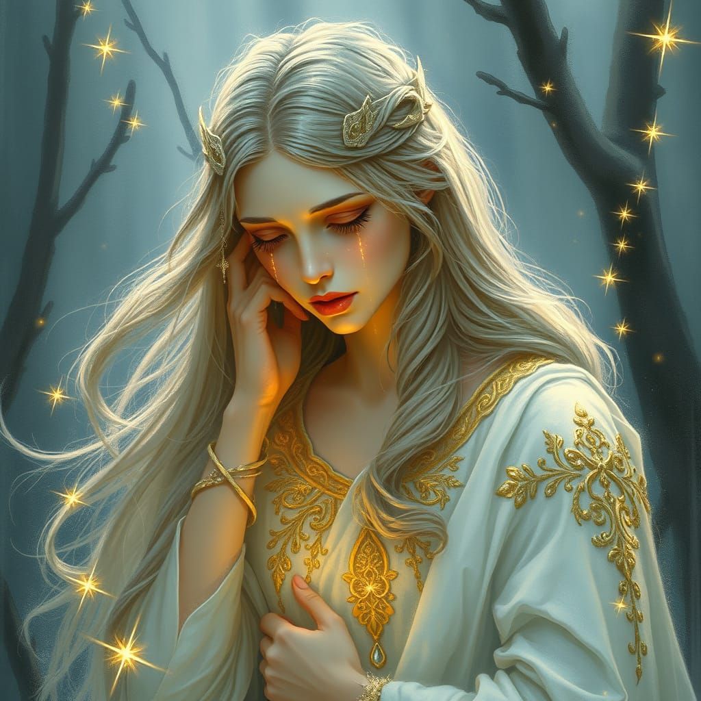 Scandinavian Goddess Freya Weeps Tears of Gold