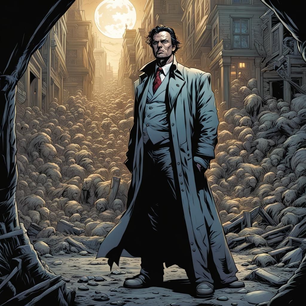 Cruel Man in Comic Book Art Style