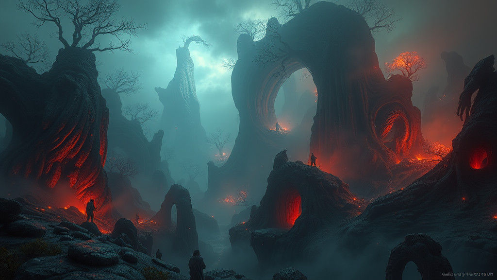 Surreal Dreamscape Matte Painting in Unreal Engine 5