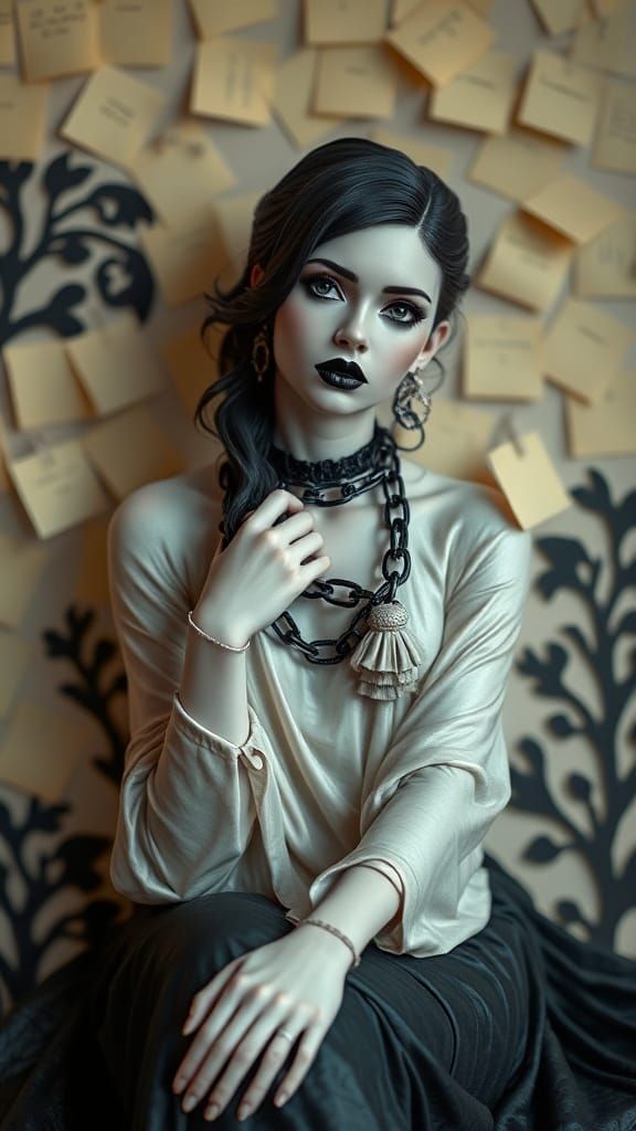 Pretty attractive Gothic lady