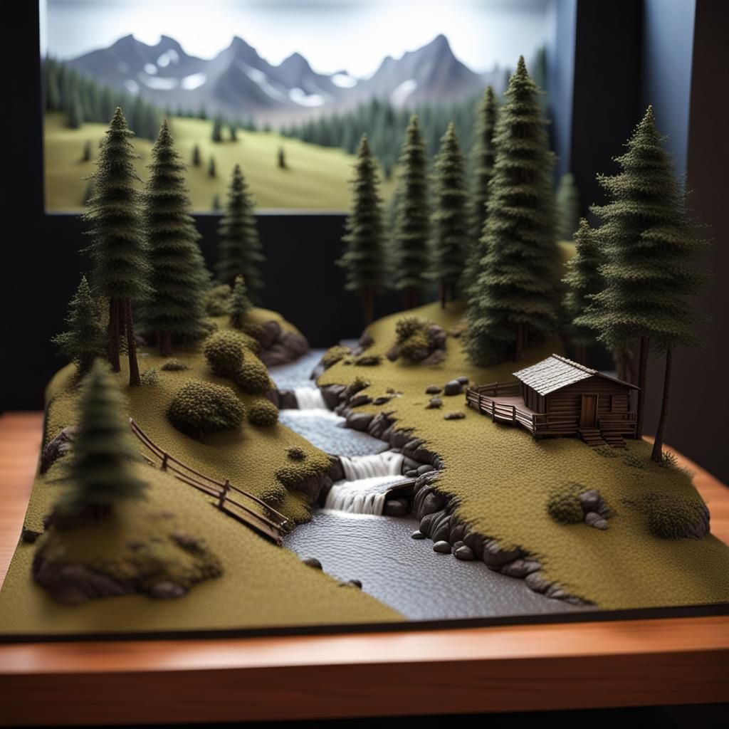 Realistic Miniature Landscape Diorama