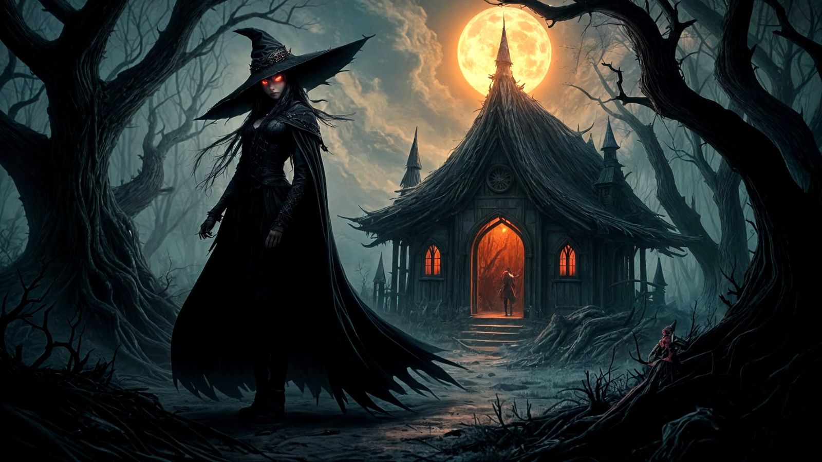 Furry Witch Wolf Girl in Forest