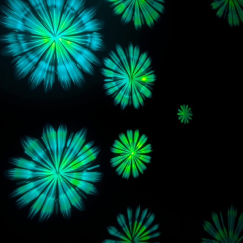 Vibrant Tie-Dye Patterns in Teal, Blue, and Lime Green