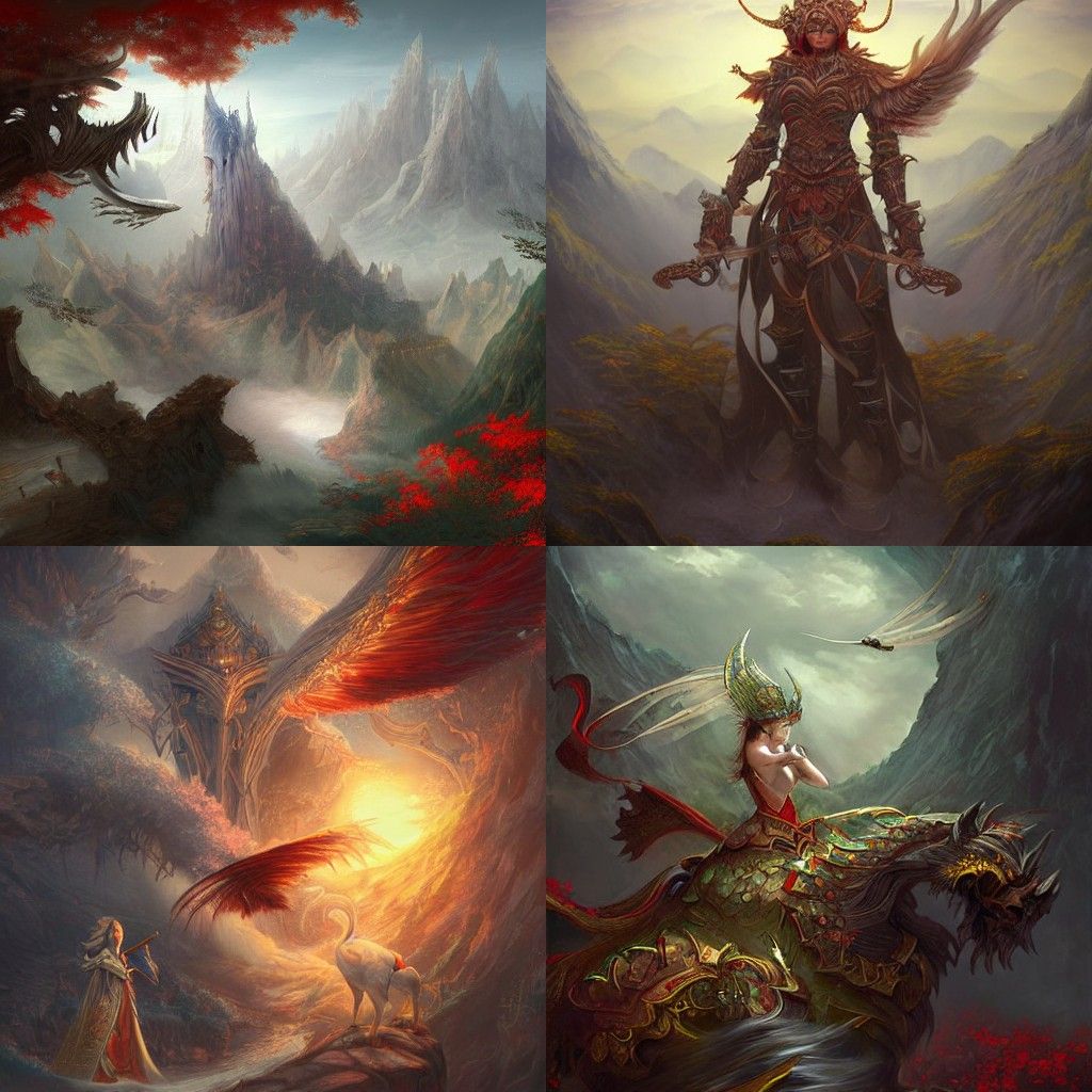 Enchanting Fantasy Landscape in Digital Painting Style