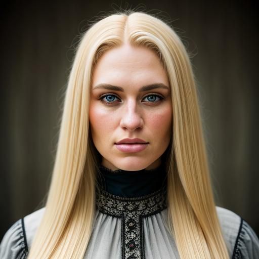 Striking Portrait of a Fair Amish Woman