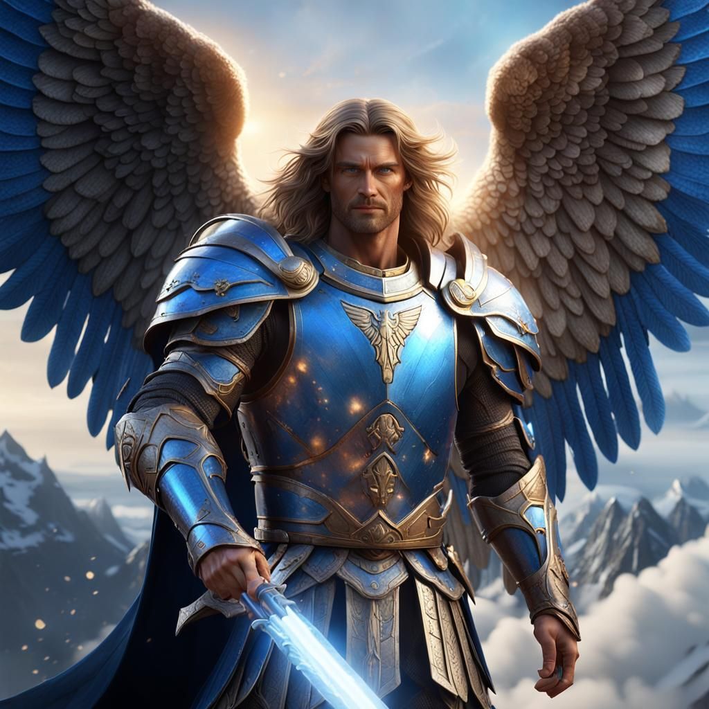 Archangel Michael: Majestic Wings and Gleaming Armor