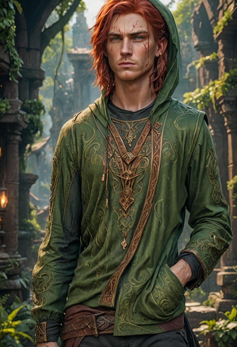 Handsome Redhead Teen: Fantasy Concept Art