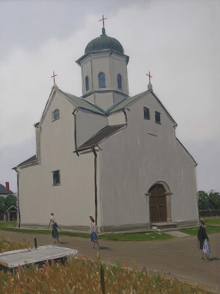 Expressive Oil Painting in a Dynamic, Swirling Style