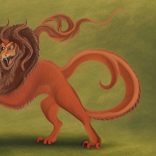 Fearsome Manticore Illustration