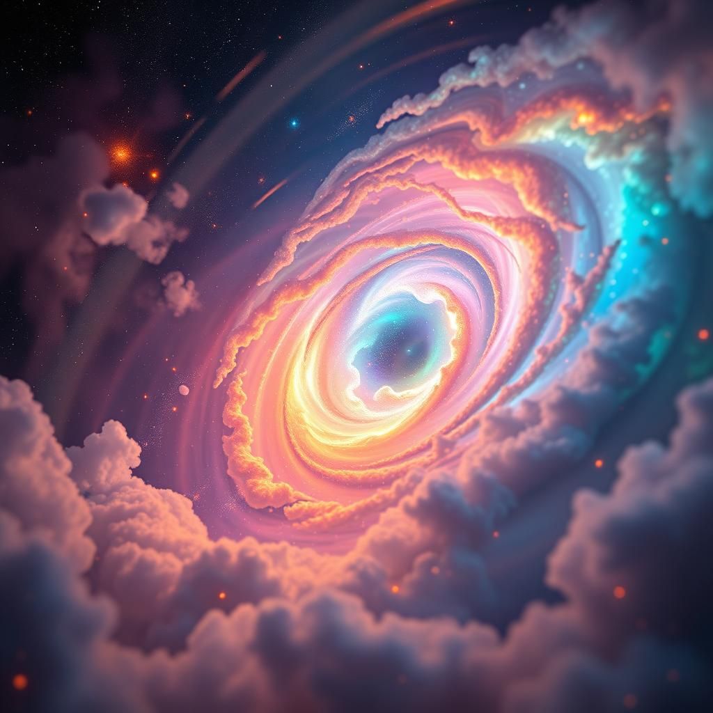 Cosmic Genesis: A Swirling Vortex of Creation