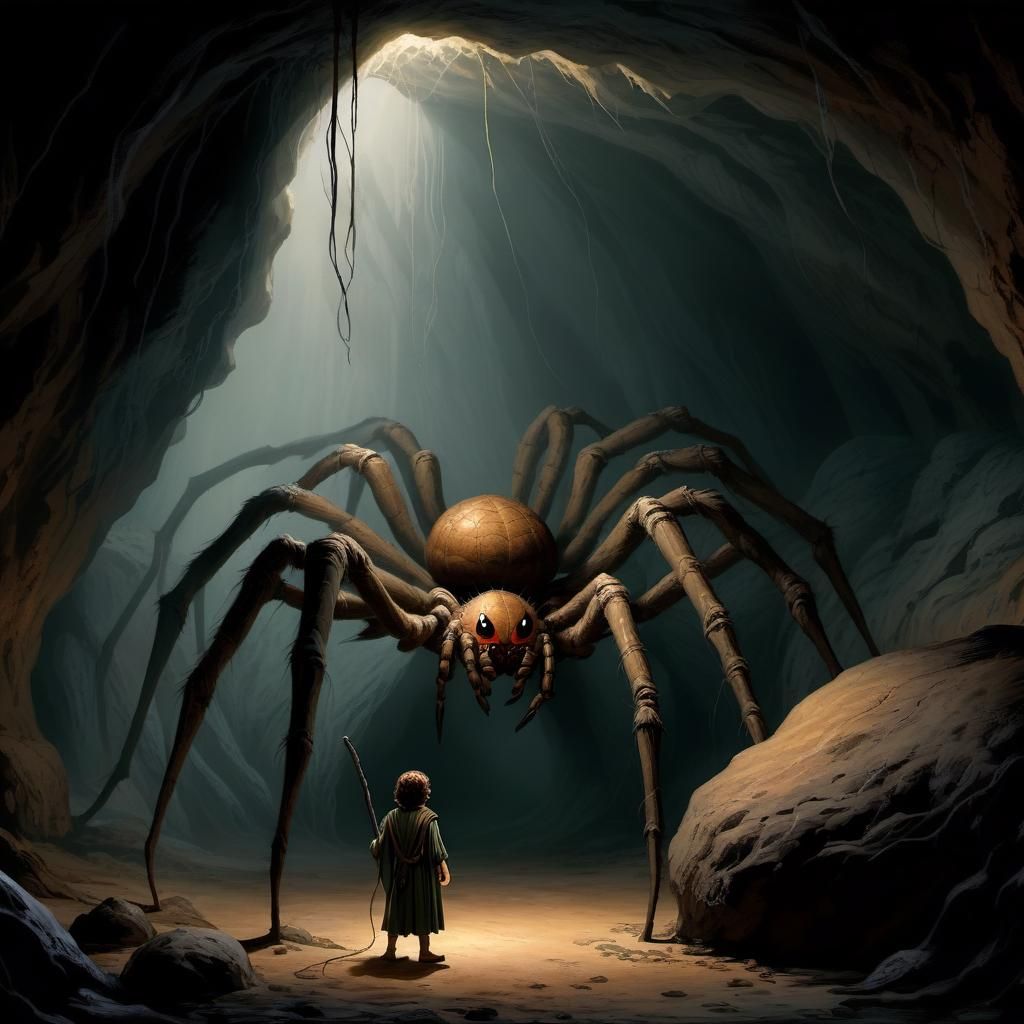 Frodo's Encounter with a Giant Spider