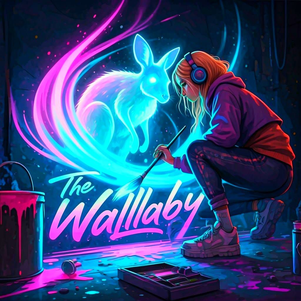 Graffiti wallaby