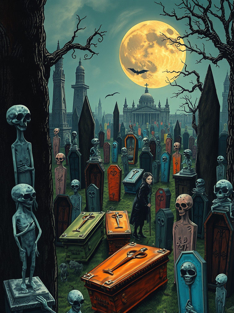 Colorful Coffins and Sinister Characters in Graveyard
